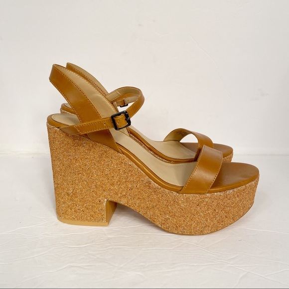 ZARA Trafaluc Women’s Heel‎ Sparkly Chunky Sandals Size 40 - Picture 1 of 8